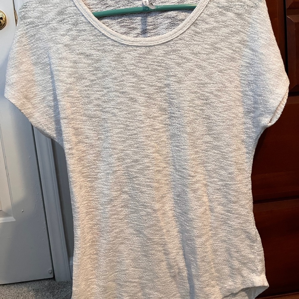 Women's White Top Scoop Neck - Size Small